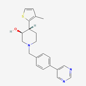 (3S*,4R*)-4-(3-methyl-2-thienyl)-1-(4-pyrimidin-5-ylbenzyl)piperidin-3-ol