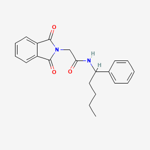 2-(1,3-dioxo-1,3-dihydro-2H-isoindol-2-yl)-N-(1-phenylpentyl)acetamide