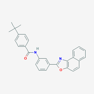 molecular formula C28H24N2O2 B397621 4-tert-butyl-N-(3-naphtho[1,2-d][1,3]oxazol-2-ylphenyl)benzamide 