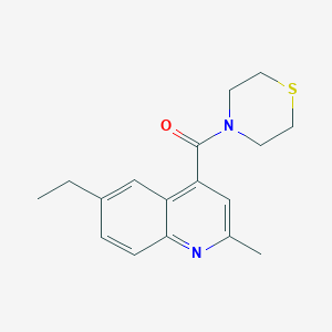 molecular formula C17H20N2OS B3976214 6-ethyl-2-methyl-4-(4-thiomorpholinylcarbonyl)quinoline 