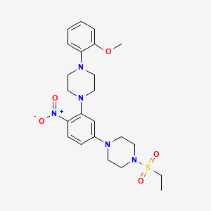 1-(ethylsulfonyl)-4-{3-[4-(2-methoxyphenyl)-1-piperazinyl]-4-nitrophenyl}piperazine