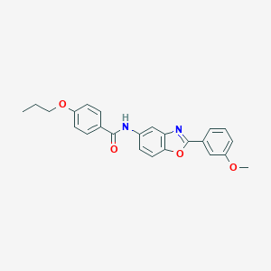 molecular formula C24H22N2O4 B397622 N-[2-(3-methoxyphenyl)-1,3-benzoxazol-5-yl]-4-propoxybenzamide 