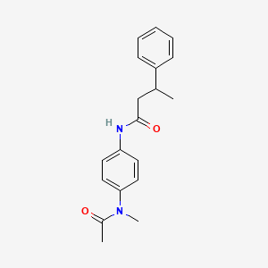 molecular formula C19H22N2O2 B3976227 N-{4-[acetyl(methyl)amino]phenyl}-3-phenylbutanamide 