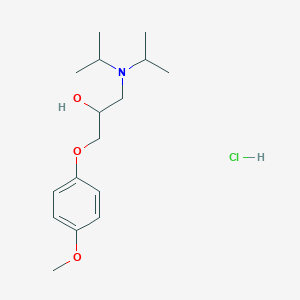 molecular formula C16H28ClNO3 B3976237 1-(diisopropylamino)-3-(4-methoxyphenoxy)-2-propanol hydrochloride 