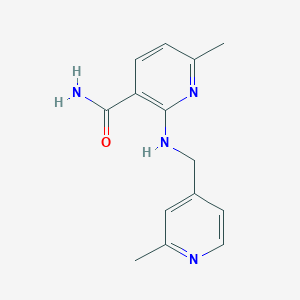 molecular formula C14H16N4O B3976246 6-methyl-2-{[(2-methyl-4-pyridinyl)methyl]amino}nicotinamide 