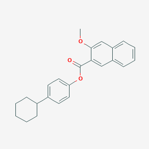 molecular formula C24H24O3 B397625 4-Cyclohexylphenyl 3-methoxy-2-naphthoate 