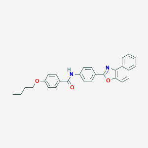 molecular formula C28H24N2O3 B397626 4-butoxy-N-(4-naphtho[1,2-d][1,3]oxazol-2-ylphenyl)benzamide 