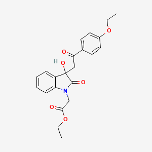 ethyl {3-[2-(4-ethoxyphenyl)-2-oxoethyl]-3-hydroxy-2-oxo-2,3-dihydro-1H-indol-1-yl}acetate