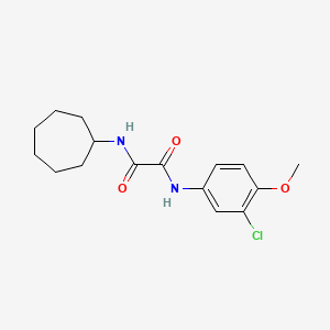 molecular formula C16H21ClN2O3 B3976277 N-(3-chloro-4-methoxyphenyl)-N'-cycloheptylethanediamide 