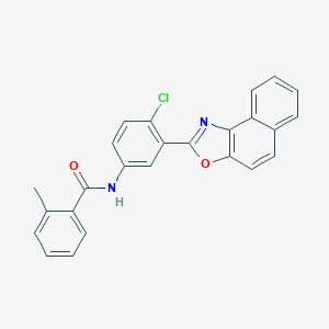 molecular formula C25H17ClN2O2 B397630 N-(4-chloro-3-naphtho[1,2-d][1,3]oxazol-2-ylphenyl)-2-methylbenzamide 