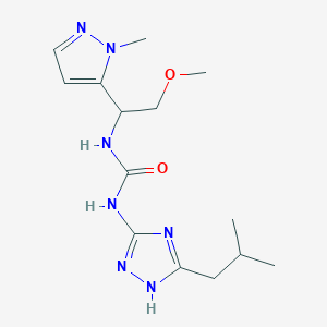 molecular formula C14H23N7O2 B3976300 N-(5-isobutyl-4H-1,2,4-triazol-3-yl)-N'-[2-methoxy-1-(1-methyl-1H-pyrazol-5-yl)ethyl]urea 