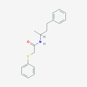 molecular formula C18H21NOS B3976306 N-(1-methyl-3-phenylpropyl)-2-(phenylthio)acetamide 