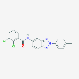 molecular formula C20H14Cl2N4O B397631 2,3-dichloro-N-[2-(4-methylphenyl)-2H-1,2,3-benzotriazol-5-yl]benzamide 