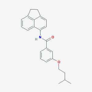 molecular formula C24H25NO2 B397632 N-(1,2-dihydro-5-acenaphthylenyl)-3-(isopentyloxy)benzamide 