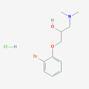 molecular formula C11H17BrClNO2 B3976325 1-(2-bromophenoxy)-3-(dimethylamino)-2-propanol hydrochloride 