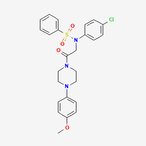 N-(4-chlorophenyl)-N-{2-[4-(4-methoxyphenyl)-1-piperazinyl]-2-oxoethyl}benzenesulfonamide