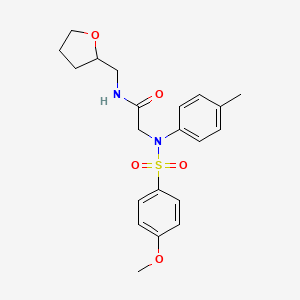 N~2~-[(4-methoxyphenyl)sulfonyl]-N~2~-(4-methylphenyl)-N~1~-(tetrahydro-2-furanylmethyl)glycinamide