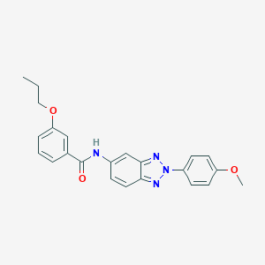 molecular formula C23H22N4O3 B397638 N-[2-(4-methoxyphenyl)-2H-1,2,3-benzotriazol-5-yl]-3-propoxybenzamide 