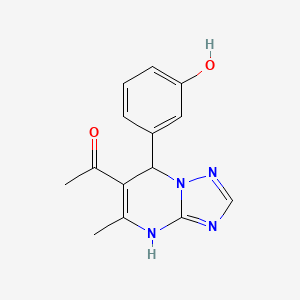 1-[7-(3-hydroxyphenyl)-5-methyl-4,7-dihydro[1,2,4]triazolo[1,5-a]pyrimidin-6-yl]ethanone