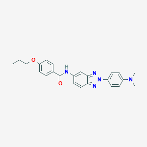 molecular formula C24H25N5O2 B397641 N-{2-[4-(dimethylamino)phenyl]-2H-1,2,3-benzotriazol-5-yl}-4-propoxybenzamide 