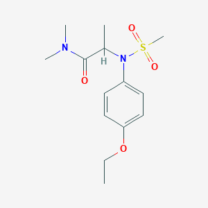 molecular formula C14H22N2O4S B3976429 N~2~-(4-ethoxyphenyl)-N~1~,N~1~-dimethyl-N~2~-(methylsulfonyl)alaninamide 