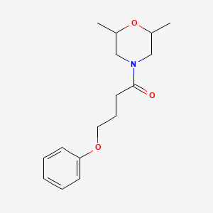 molecular formula C16H23NO3 B3976433 2,6-dimethyl-4-(4-phenoxybutanoyl)morpholine 