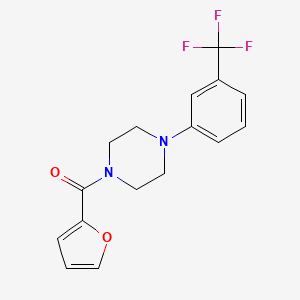 molecular formula C16H15F3N2O2 B3976447 1-(2-furoyl)-4-[3-(trifluoromethyl)phenyl]piperazine 