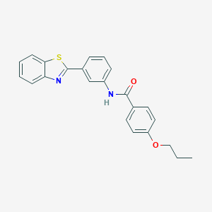 molecular formula C23H20N2O2S B397645 N-[3-(1,3-benzothiazol-2-yl)phenyl]-4-propoxybenzamide 
