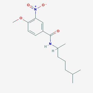 molecular formula C16H24N2O4 B3976461 N-(1,5-dimethylhexyl)-4-methoxy-3-nitrobenzamide 