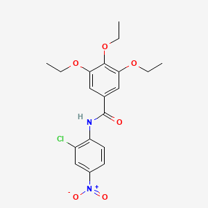 molecular formula C19H21ClN2O6 B3976472 N-(2-chloro-4-nitrophenyl)-3,4,5-triethoxybenzamide 