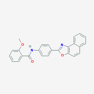 molecular formula C25H18N2O3 B397648 2-methoxy-N-(4-naphtho[1,2-d][1,3]oxazol-2-ylphenyl)benzamide 