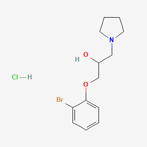 molecular formula C13H19BrClNO2 B3976487 1-(2-bromophenoxy)-3-(1-pyrrolidinyl)-2-propanol hydrochloride 