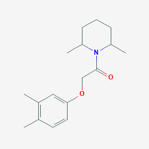 molecular formula C17H25NO2 B3976500 1-[(3,4-dimethylphenoxy)acetyl]-2,6-dimethylpiperidine 
