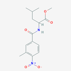 molecular formula C15H20N2O5 B3976513 methyl N-(3-methyl-4-nitrobenzoyl)leucinate 