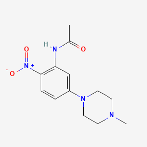 molecular formula C13H18N4O3 B3976514 N-[5-(4-methyl-1-piperazinyl)-2-nitrophenyl]acetamide 