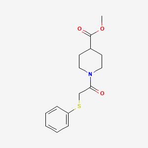molecular formula C15H19NO3S B3976520 methyl 1-[(phenylthio)acetyl]-4-piperidinecarboxylate 