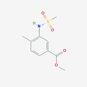 molecular formula C10H13NO4S B3976527 methyl 4-methyl-3-[(methylsulfonyl)amino]benzoate 