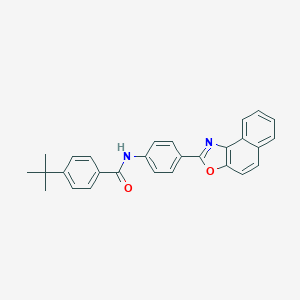 molecular formula C28H24N2O2 B397653 4-tert-butyl-N-(4-naphtho[1,2-d][1,3]oxazol-2-ylphenyl)benzamide 