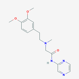 molecular formula C17H22N4O3 B3976535 2-[[2-(3,4-dimethoxyphenyl)ethyl](methyl)amino]-N-pyrazin-2-ylacetamide 