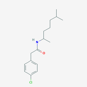 molecular formula C16H24ClNO B3976561 2-(4-chlorophenyl)-N-(1,5-dimethylhexyl)acetamide 