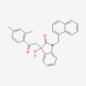 3-[2-(2,4-dimethylphenyl)-2-oxoethyl]-3-hydroxy-1-(1-naphthylmethyl)-1,3-dihydro-2H-indol-2-one