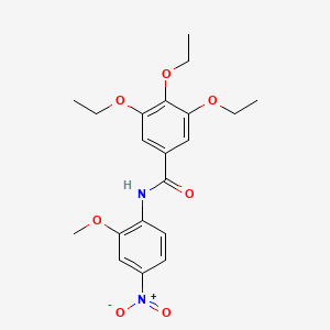 molecular formula C20H24N2O7 B3976571 3,4,5-triethoxy-N-(2-methoxy-4-nitrophenyl)benzamide 