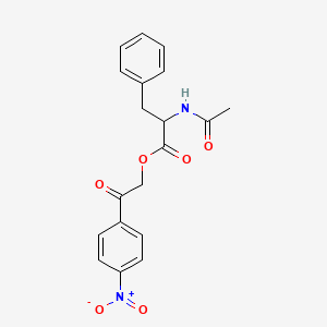 molecular formula C19H18N2O6 B3976580 2-(4-nitrophenyl)-2-oxoethyl N-acetylphenylalaninate 