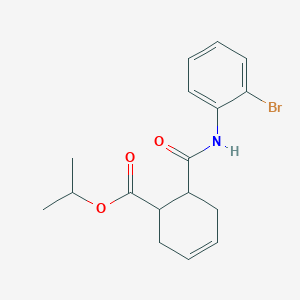molecular formula C17H20BrNO3 B3976595 isopropyl 6-{[(2-bromophenyl)amino]carbonyl}-3-cyclohexene-1-carboxylate 