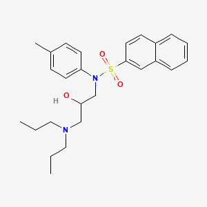 molecular formula C26H34N2O3S B3976610 N-[3-(dipropylamino)-2-hydroxypropyl]-N-(4-methylphenyl)-2-naphthalenesulfonamide 