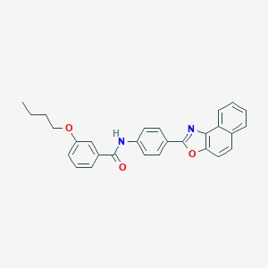 molecular formula C28H24N2O3 B397662 3-butoxy-N-(4-naphtho[1,2-d][1,3]oxazol-2-ylphenyl)benzamide 