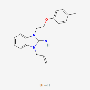 molecular formula C19H22BrN3O B3976638 1-allyl-3-[2-(4-methylphenoxy)ethyl]-1,3-dihydro-2H-benzimidazol-2-imine hydrobromide 