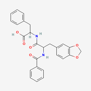 molecular formula C26H24N2O6 B3976675 3-(1,3-benzodioxol-5-yl)-N-benzoylalanyl-3-phenylalanine 