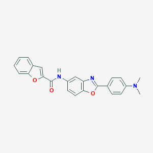 molecular formula C24H19N3O3 B397668 N-{2-[4-(dimethylamino)phenyl]-1,3-benzoxazol-5-yl}-1-benzofuran-2-carboxamide 