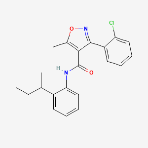 molecular formula C21H21ClN2O2 B3976681 N-(2-sec-butylphenyl)-3-(2-chlorophenyl)-5-methyl-4-isoxazolecarboxamide 